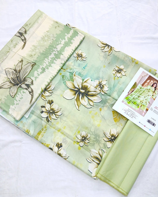 Digital Premium Soft Lawn 3PC | Unstitched Floral Prints