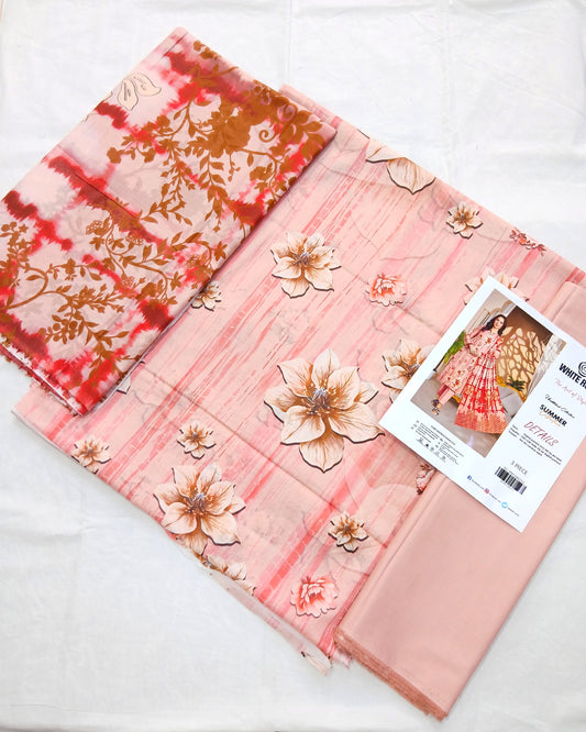 Digital Premium Soft Lawn 3PC | Unstitched Floral Prints