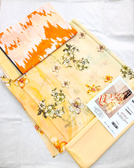 Digital Premium Soft Lawn 3PC | Unstitched Floral Prints