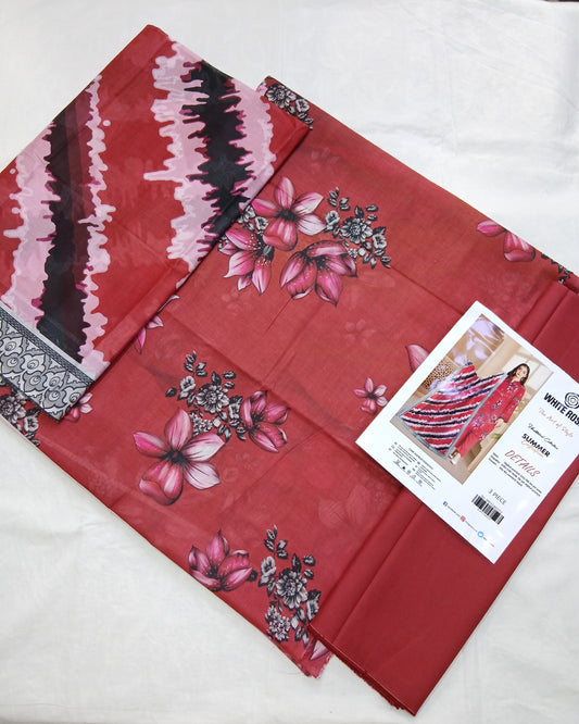 Digital Premium Soft Lawn 3PC | Unstitched Floral Prints