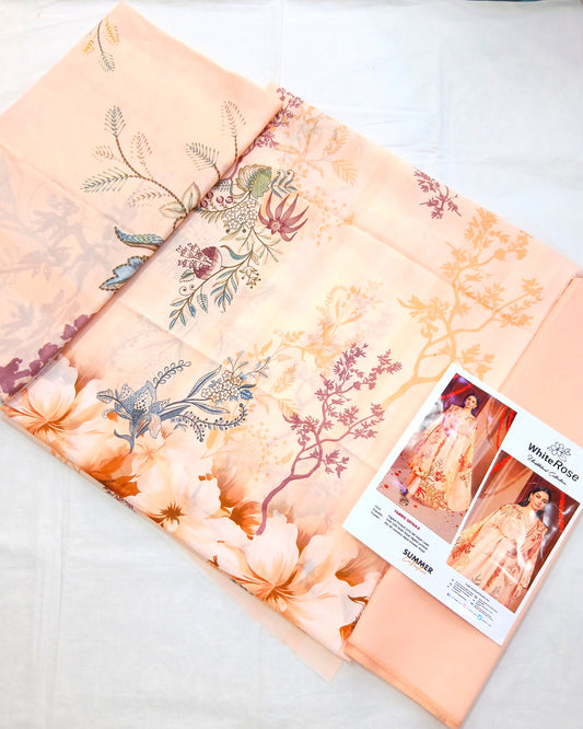 Digital Premium Soft Lawn 3PC | Unstitched Floral Prints