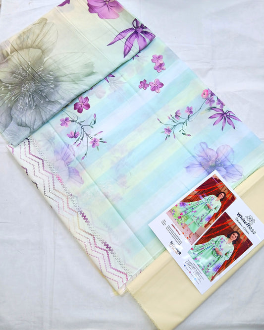Digital Premium Soft Lawn 3PC | Unstitched Floral Prints
