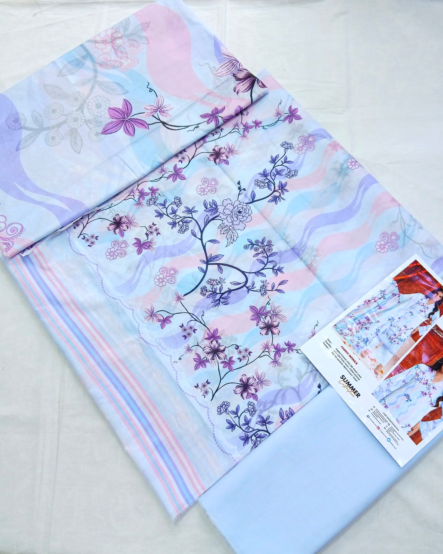 Digital Premium Soft Lawn 3PC | Unstitched Floral Prints