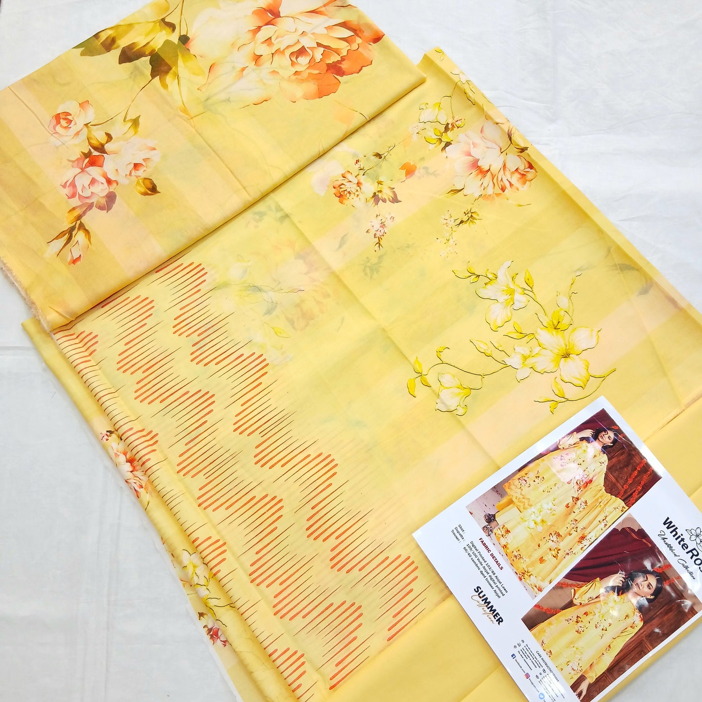 Digital Premium Soft Lawn 3PC | Unstitched Floral Prints