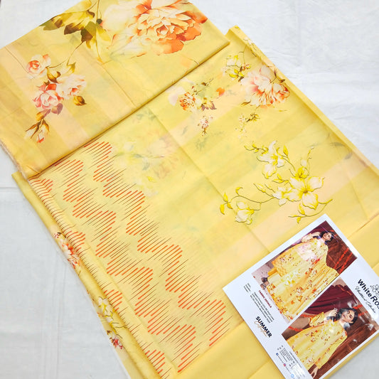 Digital Premium Soft Lawn 3PC | Unstitched Floral Prints