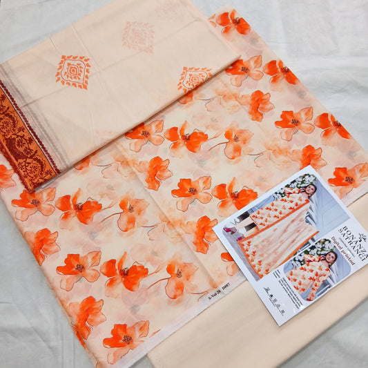 Digital Premium Soft Lawn 3PC | Unstitched Floral Prints