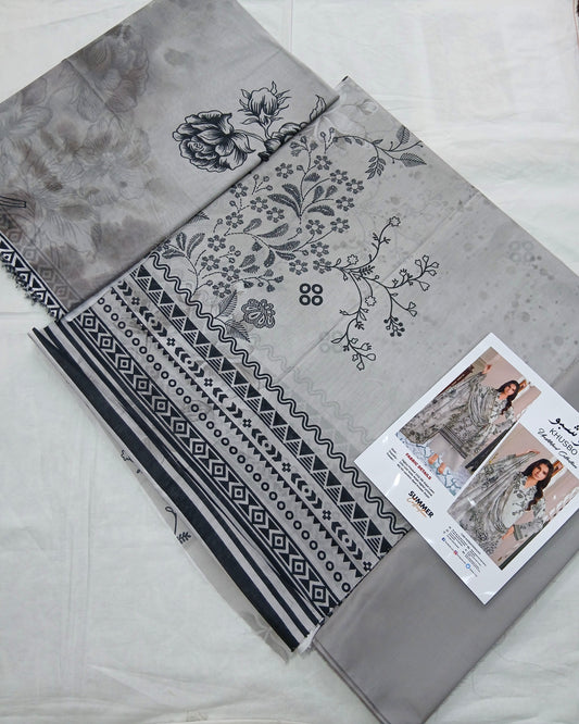 Digital Premium Soft Lawn 3PC | Unstitched Floral Prints