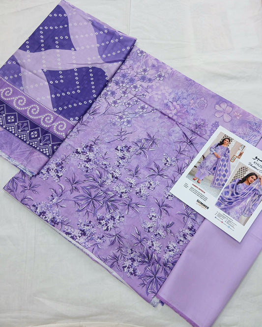 Digital Premium Soft Lawn 3PC | Unstitched Floral Prints