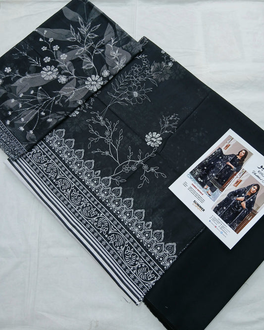 Digital Premium Soft Lawn 3PC | Unstitched Floral Prints