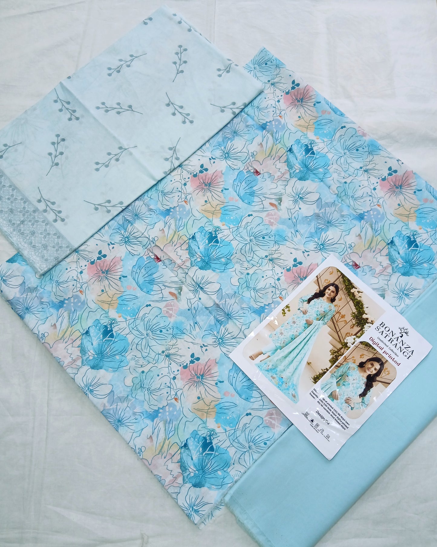 Digital Premium Soft Lawn 3PC | Unstitched Floral Prints