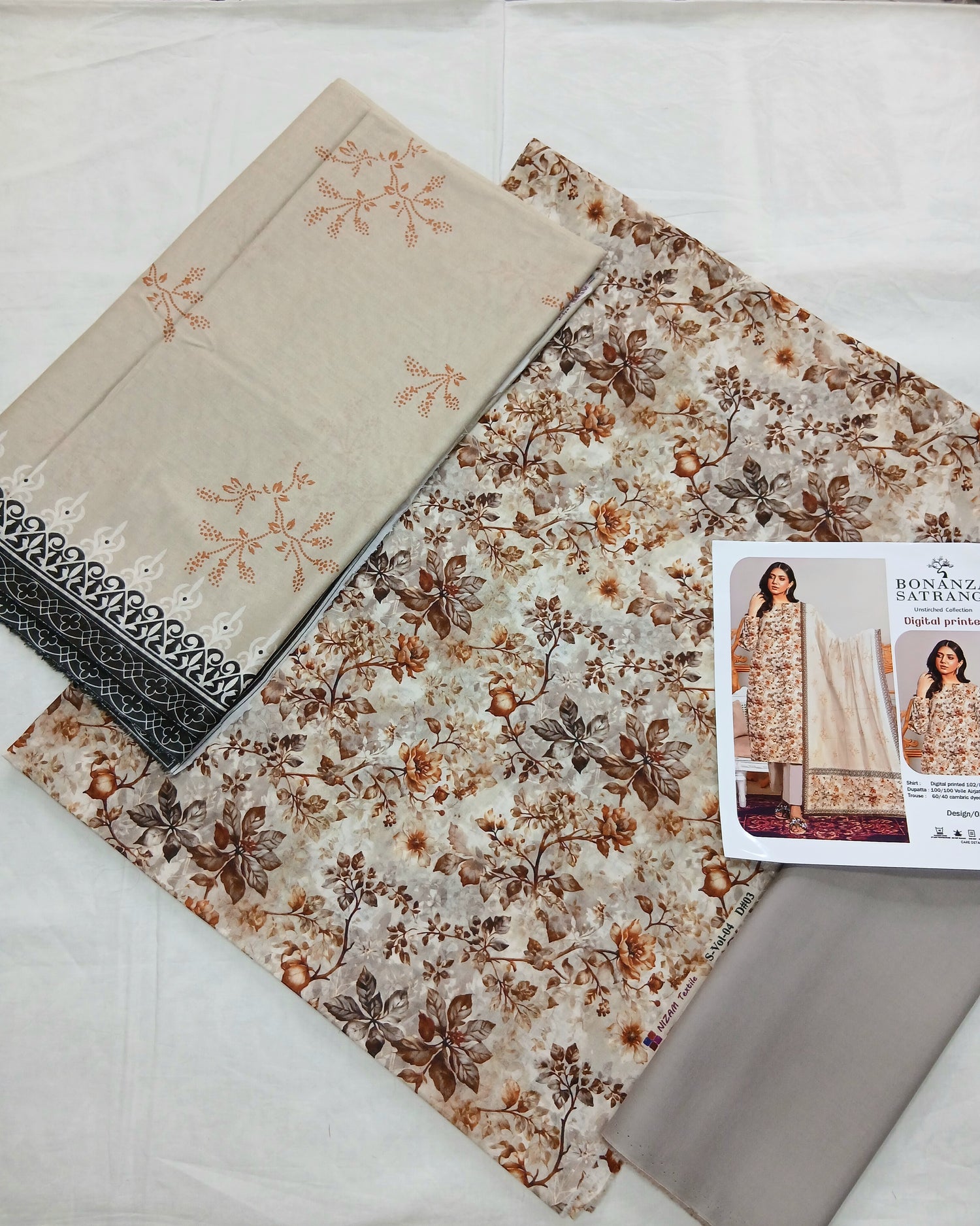 Digital Premium Soft Lawn 3PC | Unstitched Floral Prints