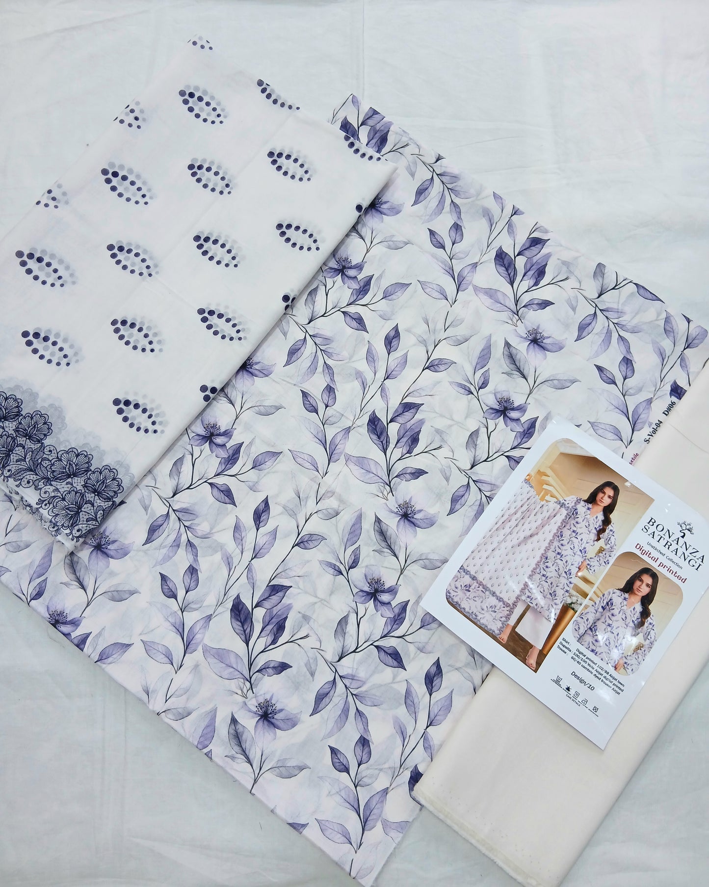 Digital Premium Soft Lawn 3PC | Unstitched Floral Prints