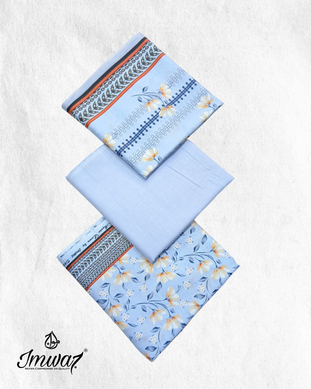 Maria Digital Lawn 3PC Suit by Imwaj - Floral   Prints