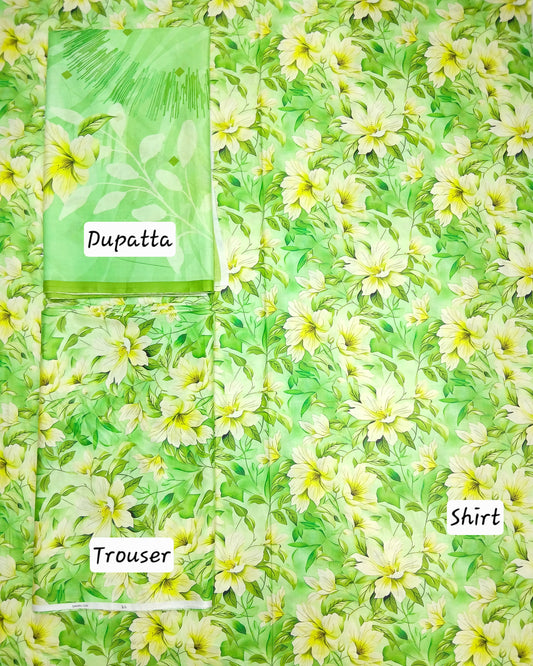 Kasturi Digital Lawn Cotton 3pc Unstitched Suit