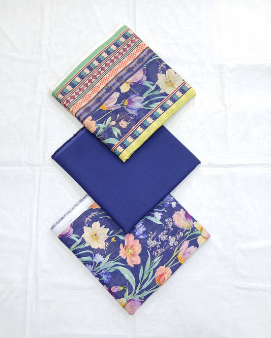 Al-Hamra Hareem Digital Premium Bana Dora Lawn 3pc