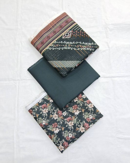 Al-Hamra Hareem Digital Premium Bana Dora Lawn 3pc