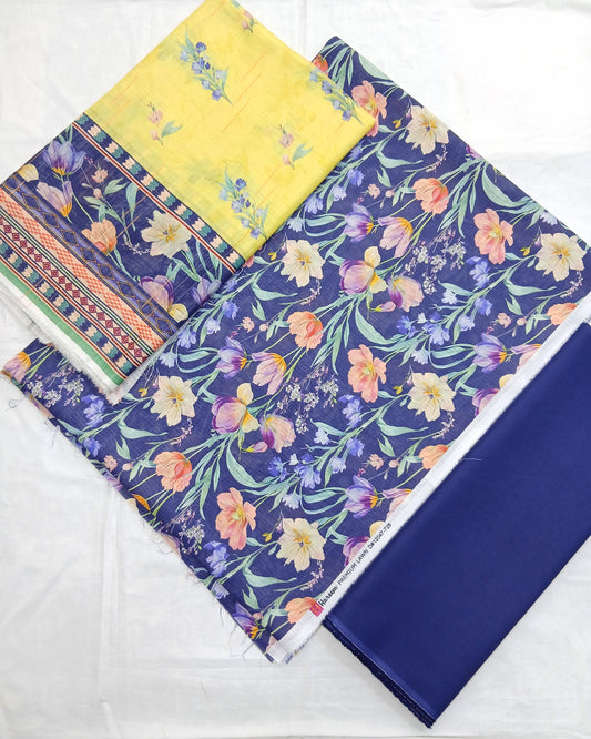 Al-Hamra Hareem Digital Premium Bana Dora Lawn 3pc
