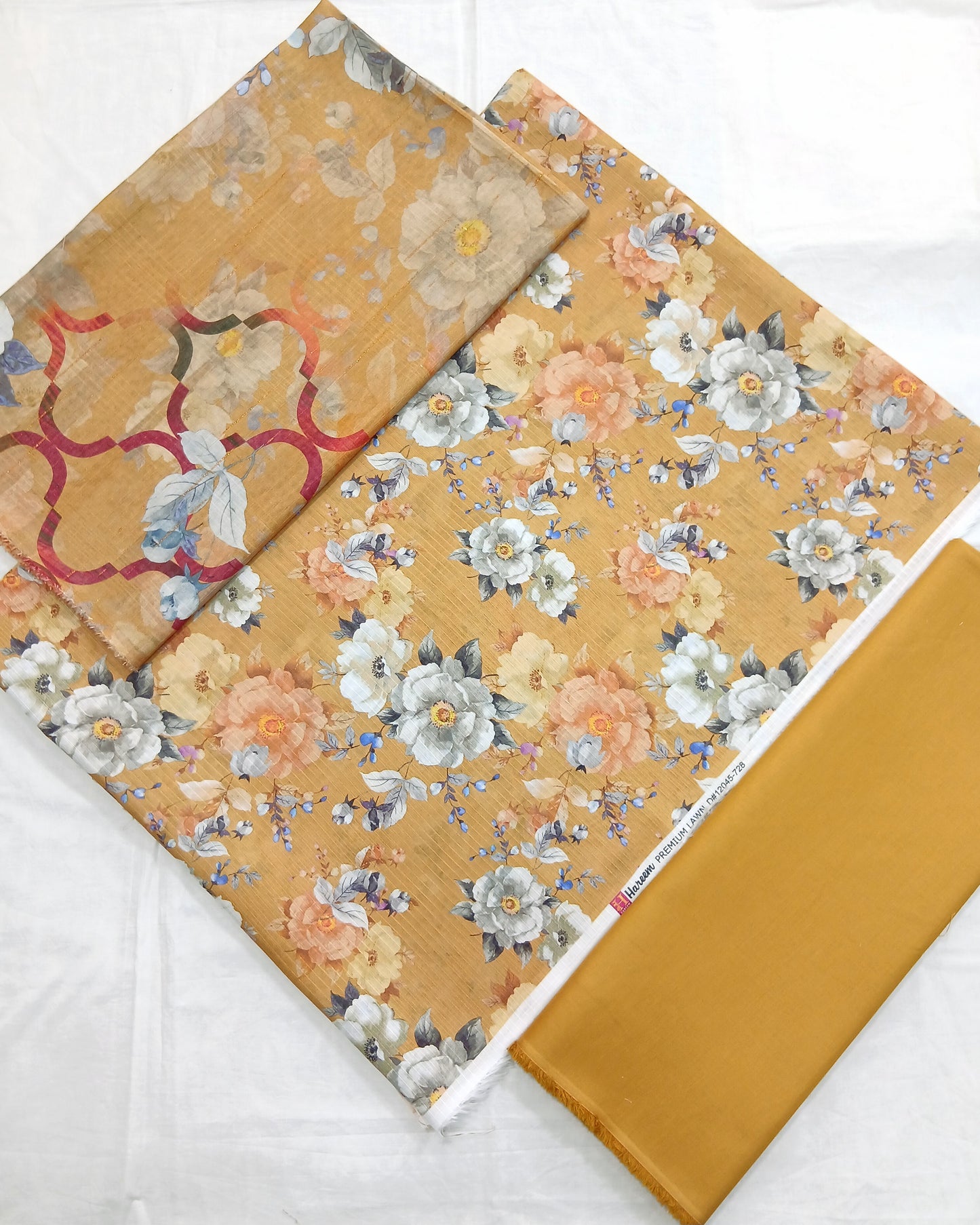 Al-Hamra Hareem Digital Premium Bana Dora Lawn 3pc