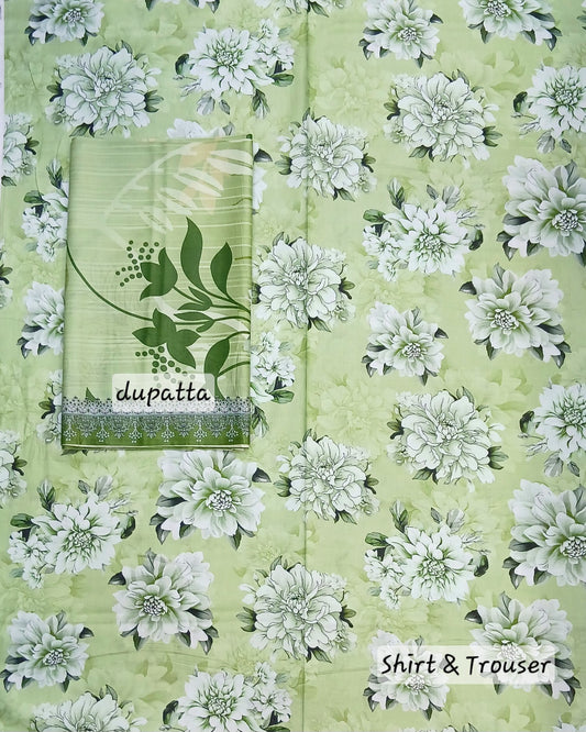 Kasturi Digital Lawn Cotton 3pc Unstitched Suit