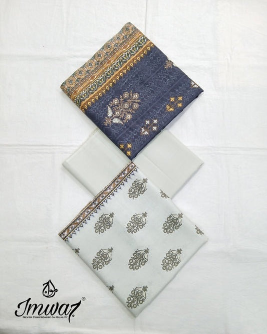 Virsa Jacquard Lawn 3pc Unstitched Suit by Imwaj