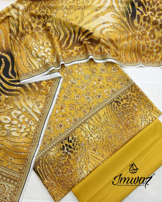 Virsa Jacquard Lawn 3pc Unstitched Suit by Imwaj