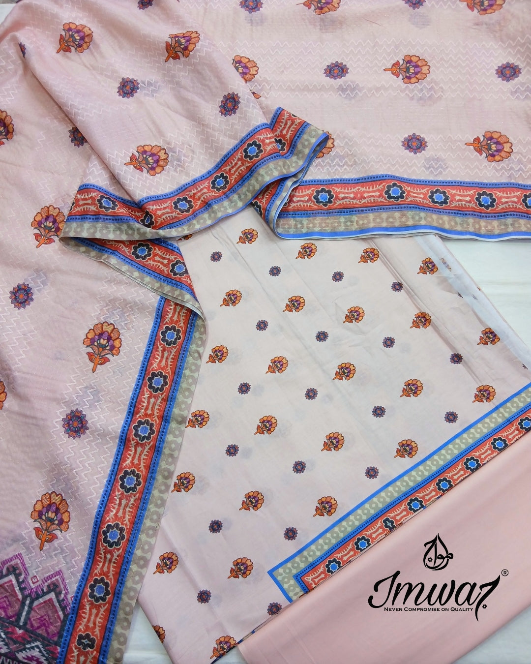 Virsa Jacquard Lawn 3pc Unstitched Suit by Imwaj
