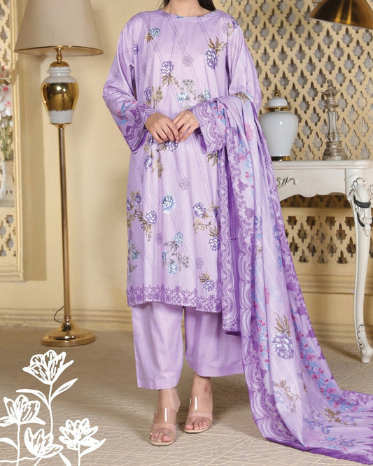 Zinnia Luxury Digital Lawn – 3pc Suit with Doria Voil Dupatta