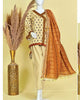 Murashe D-05: Beige Printed Viscose 3pc Suit | Bin Amin Textiles
