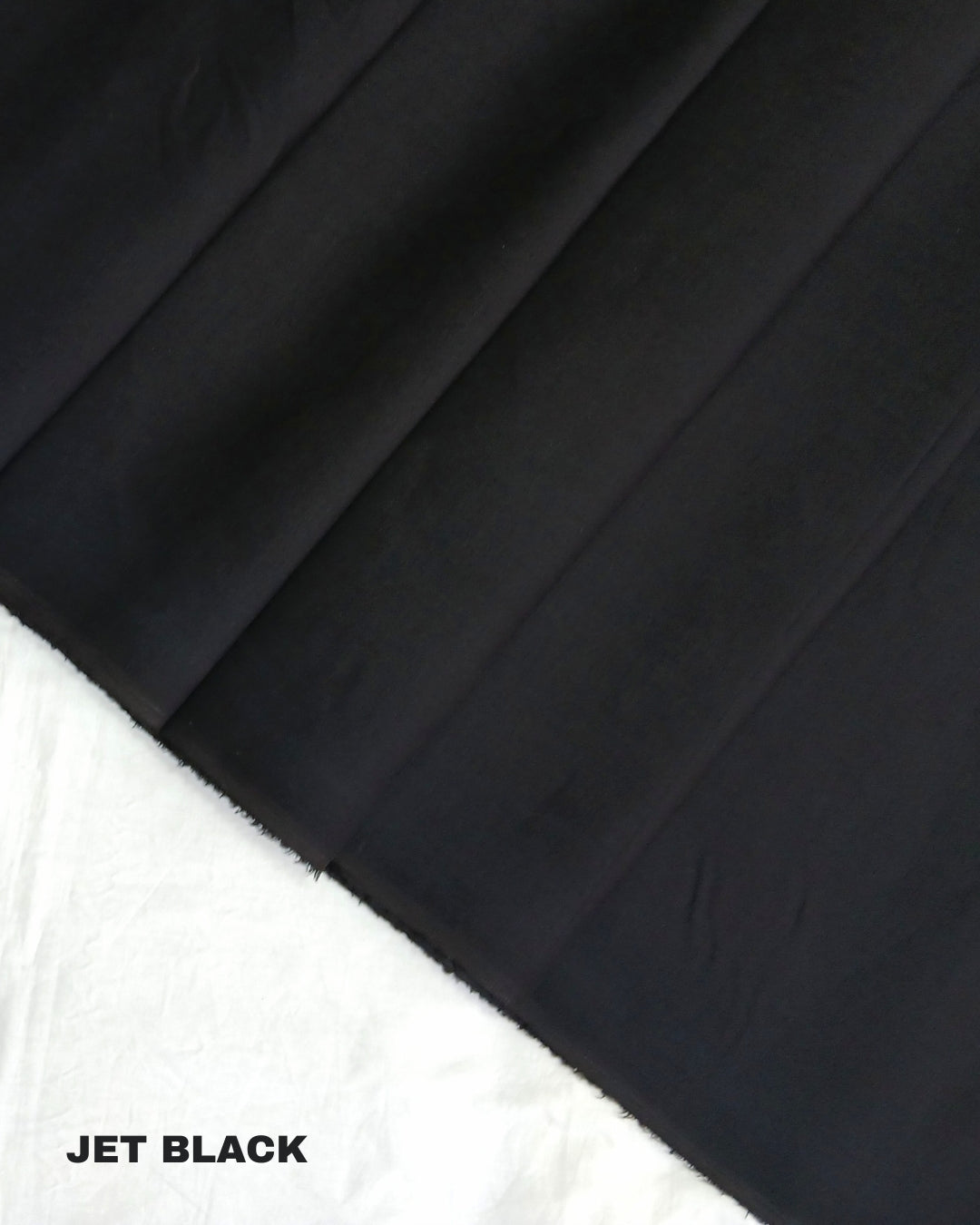 Super PIma Cotton Plain Fabric 38" | Jet Black