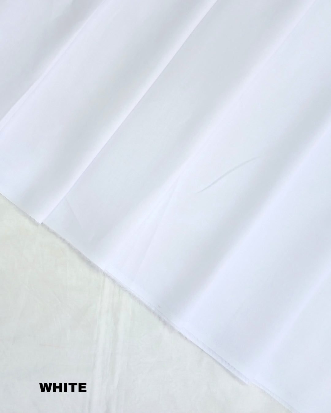 Super PIma Cotton Plain Fabric 38" | Optic White