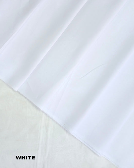 Super PIma Cotton Plain Fabric 38" | Optic White