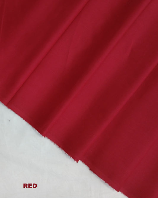 Super PIma Cotton Plain Fabric 38" | Red