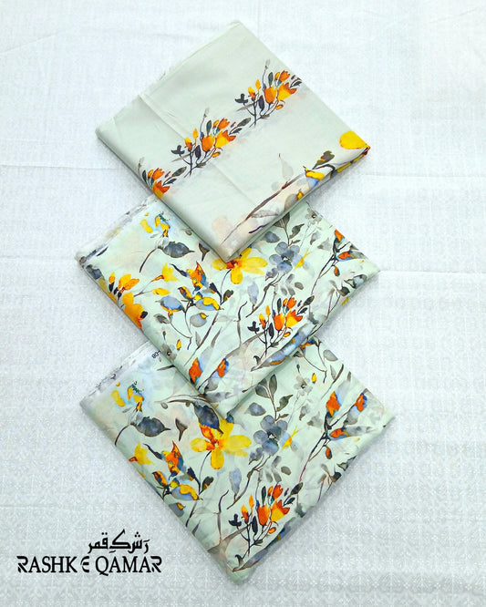 Rashk-e-qamar lawn 3piece suit