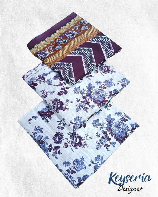 Keyseria Designer Lawn 3piece by Nishat | Unstitched - Nagina Cotton Emporium