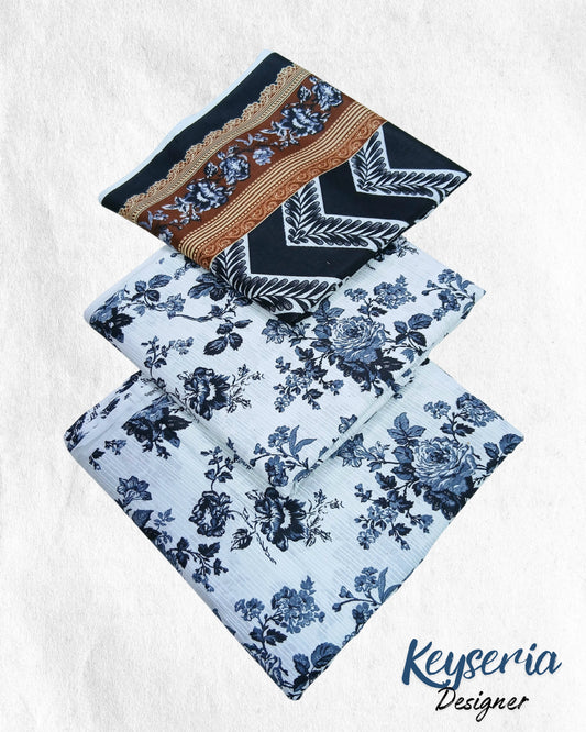 Keyseria Designer Lawn 3piece by Nishat | Unstitched - Nagina Cotton Emporium