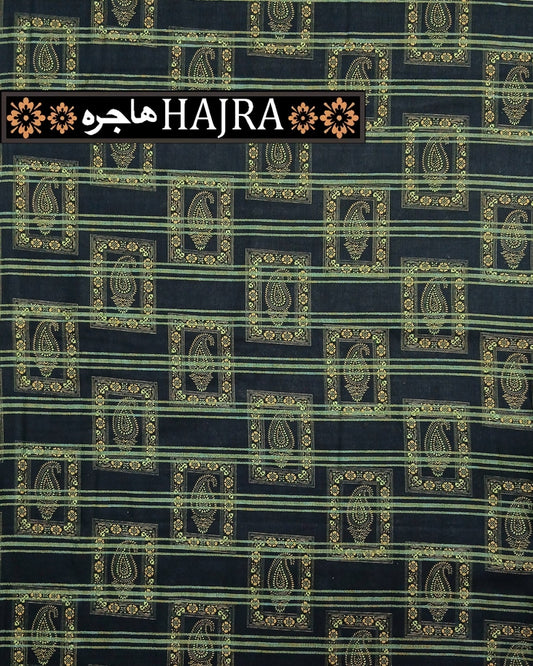 Hajra Exclusive Green Zari Lawn – 2pc Single Print
