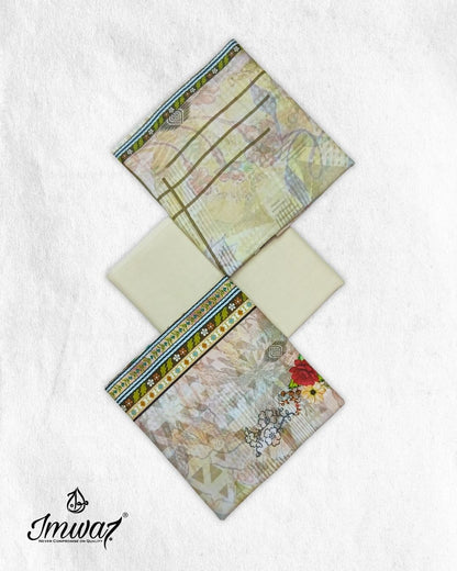 Maria Digital Premium Slub Cotton 3pc by Imwaj