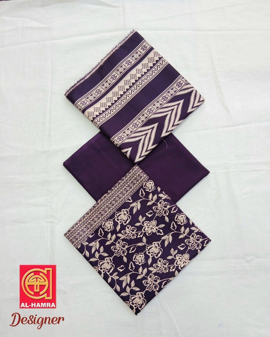 Designer Linen 3pc by Al-Hamra Textiles - D.303A