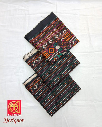 Designer Linen 3pc by Al-Hamra Textiles - D.301A