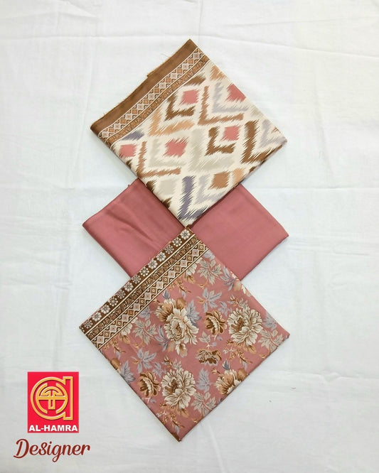 Designer Linen 3pc by Al-Hamra Textiles - D.305A