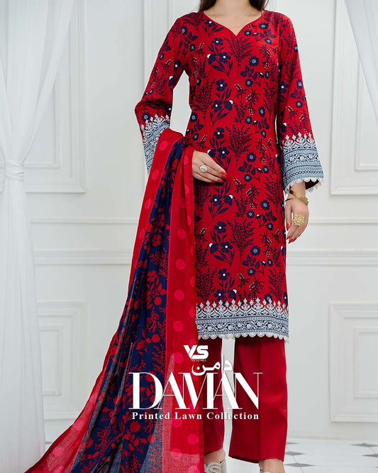 Daman Lawn 3Piece Unstitched | VS Textiles