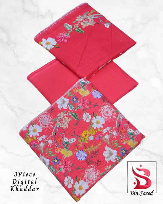 Bin Saeed Digital Khaddar 3piece Unstitched