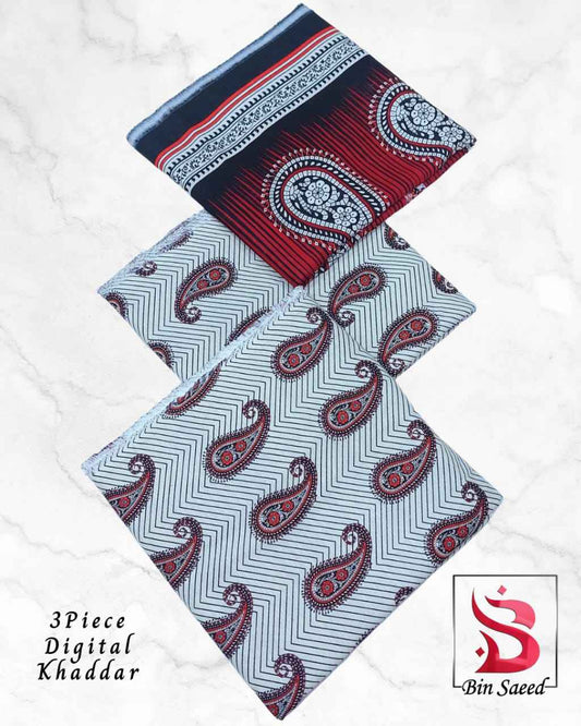 Bin Saeed Digital Khaddar 3piece Unstitched