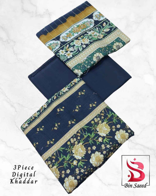 Bin Saeed Digital Khaddar 3piece Unstitched