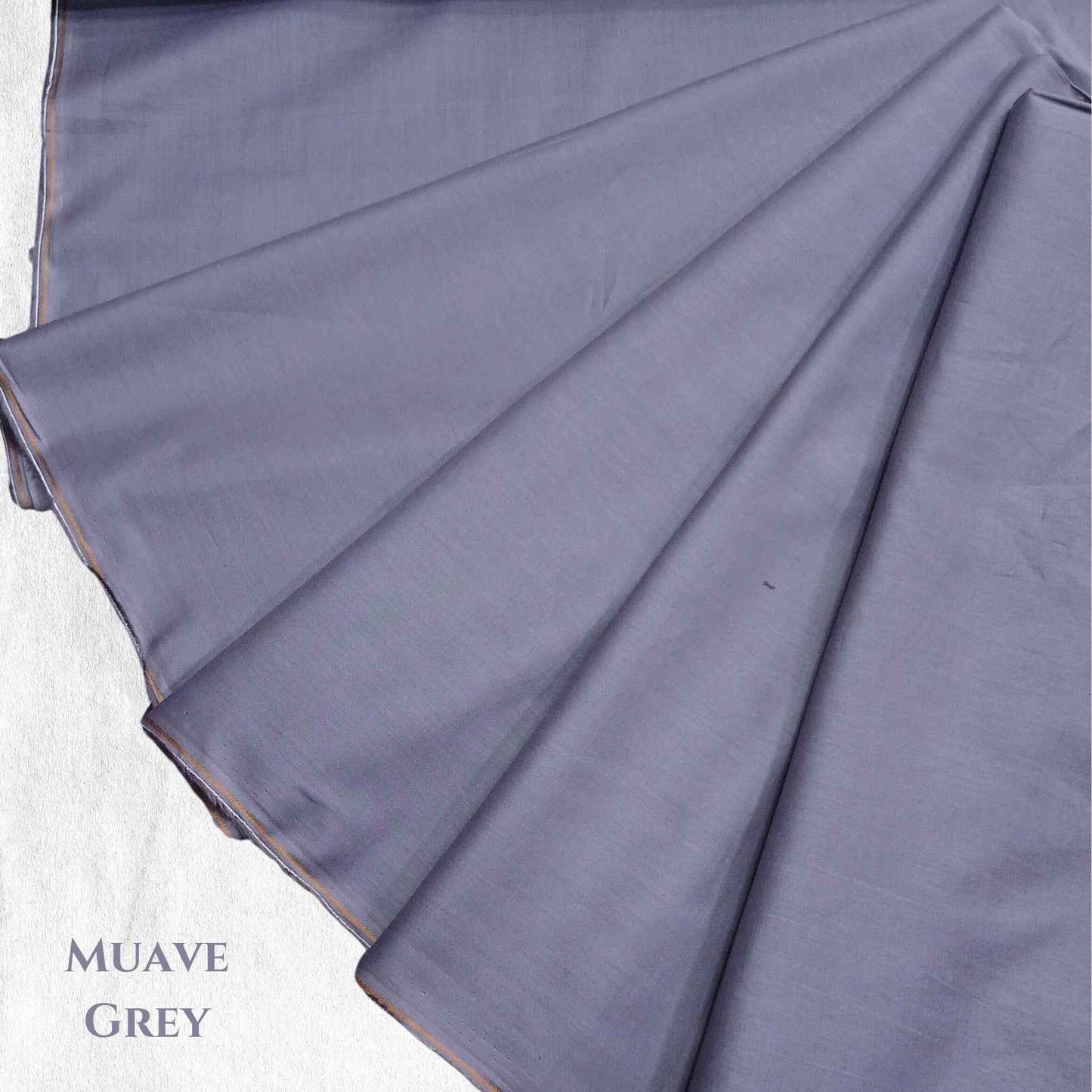Premium Plain Dyed Lawn Fabric | Muave Grey