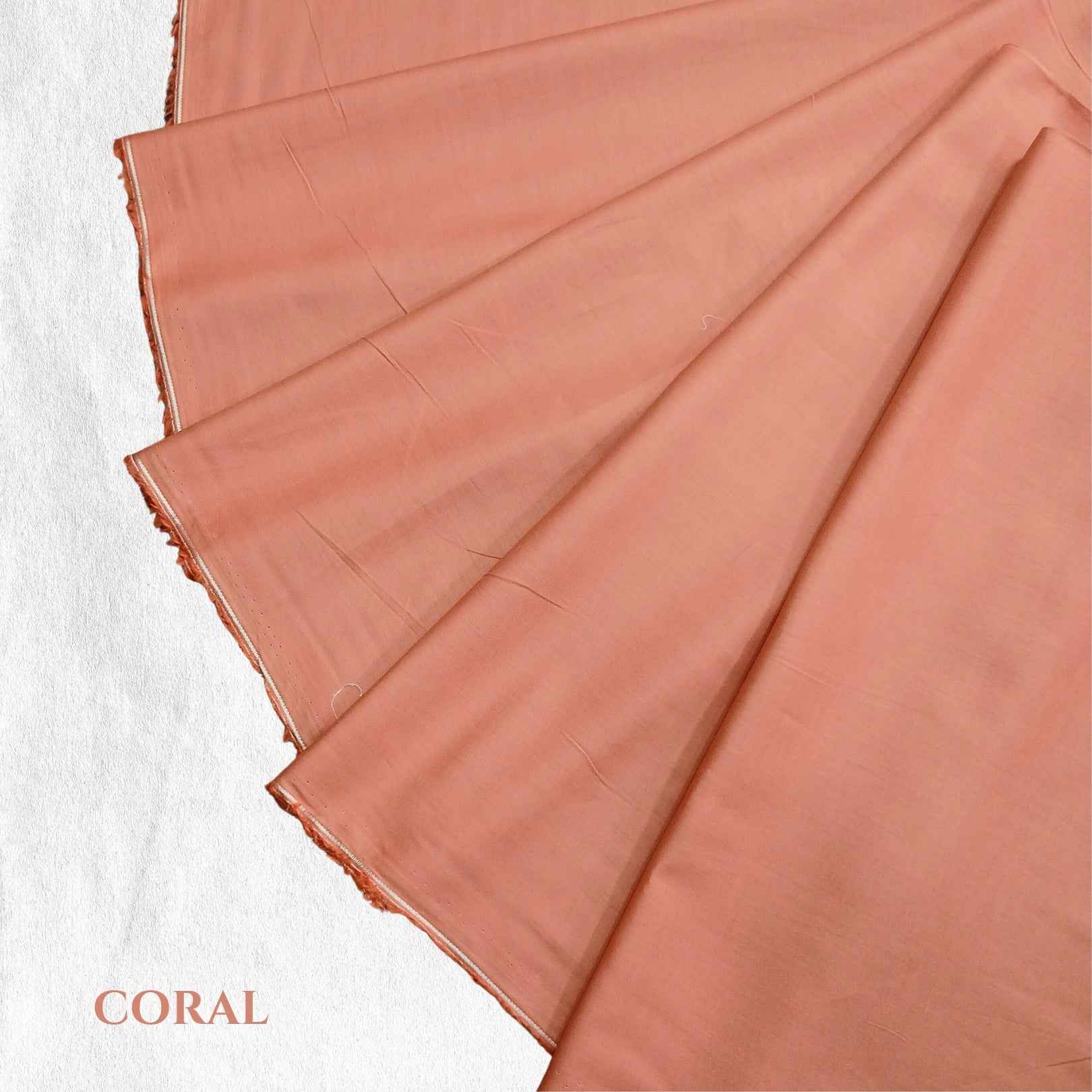 Soft plain lawn cotton fabric for summer wear
