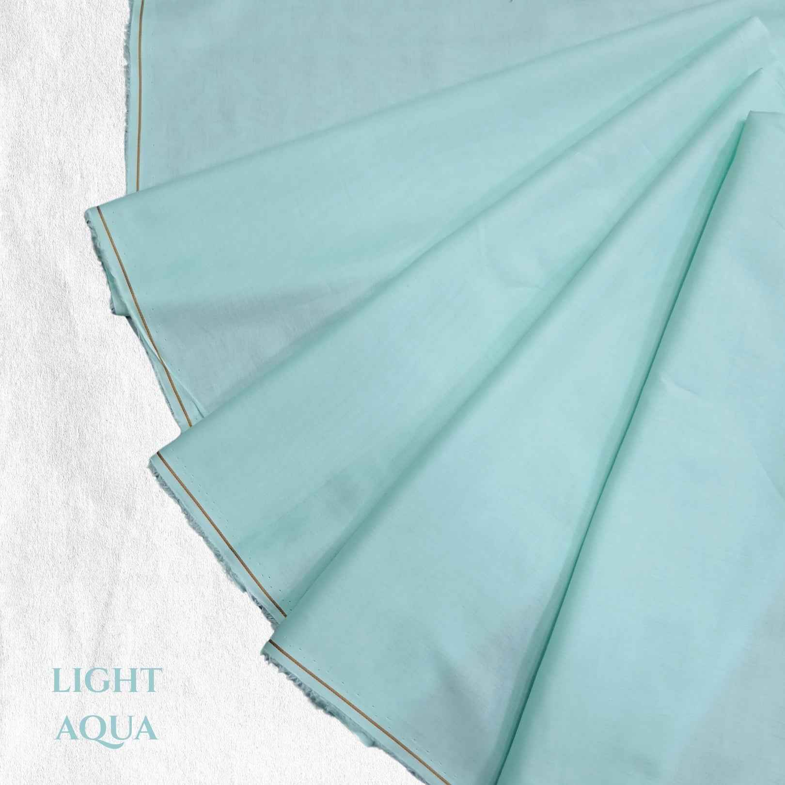 Premium Plain Dyed Lawn Fabric | Light Aqua