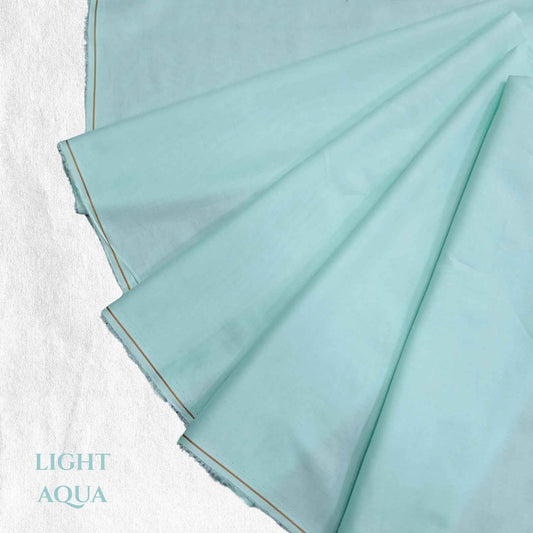 Premium Plain Dyed Lawn Fabric | Light Aqua