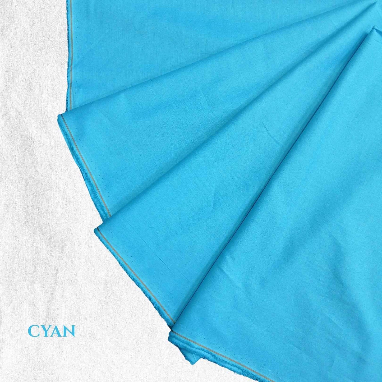 Unstitched plain lawn cotton fabric for tailoring