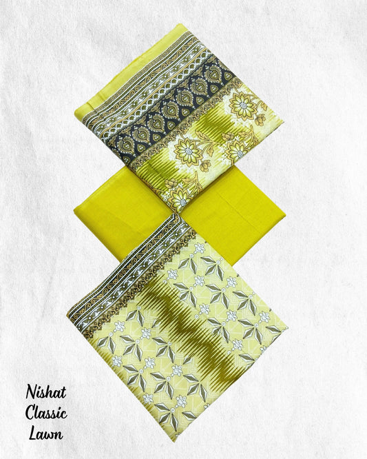 Nishat Classic Lawn soft lawn fabric close-up